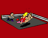 Dibuix Lluita en el ring  pintat per Martí corominas