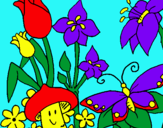 Dibuix Fauna i flora pintat per carles fradera