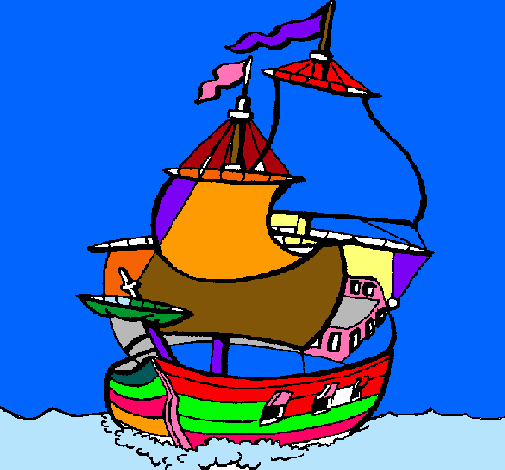 Dibuix Vaixell pintat per ramon roca