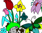 Dibuix Fauna i flora pintat per Fei