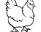 Dibuix Gallina pintat per gallina