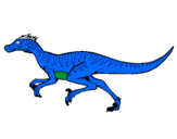 Dibuix Velociraptor  pintat per isaac martinez escribano