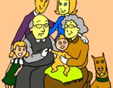 Dibuix Família pintat per mª teresa
