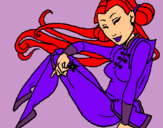 Dibuix Princesa ninja pintat per leya