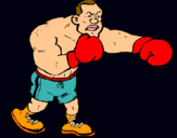 Dibuix Boxador  pintat per boxejador