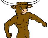 Dibuix Cap de búfal pintat per danil