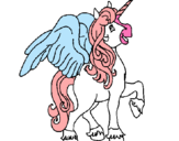 Dibuix Unicorn amb ales pintat per camila andrea