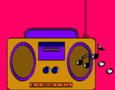 Dibuix Radio cassette 2 pintat per sofia