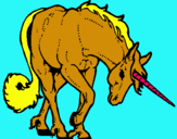 Dibuix Unicorn brau  pintat per anna roglan