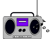 Dibuix Radio cassette 2 pintat per danel
