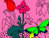 Dibuix Fauna i flora pintat per maria 7 j