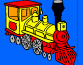 Dibuix Tren pintat per Èric