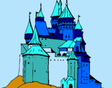 Dibuix Castell medieval pintat per noa