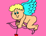 Dibuix Cupido pintat per mireia Blanco lopez