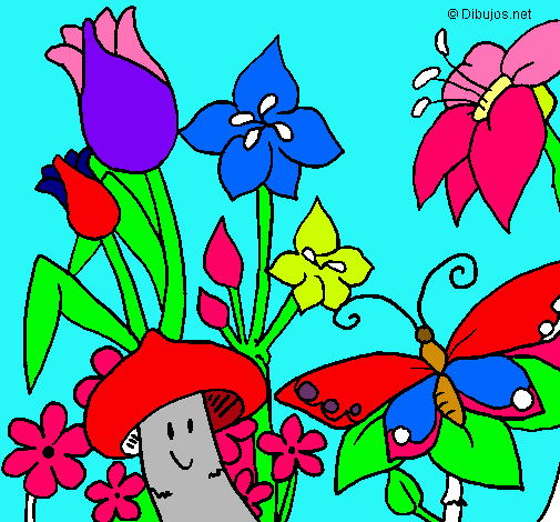 Dibuix Fauna i flora pintat per julia m