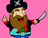 Dibuix Pirata pintat per MAIA 3 ANYS
