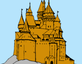 Dibuix Castell medieval pintat per abegail de vera