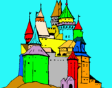 Dibuix Castell medieval pintat per Nil Escolà i Valls