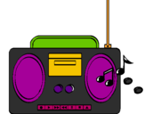 Dibuix Radio cassette 2 pintat per ARES