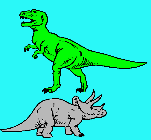Triceratops i tiranosaurios rex 