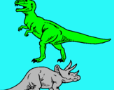 Dibuix Triceratops i tiranosaurios rex  pintat per pol  gonzalez