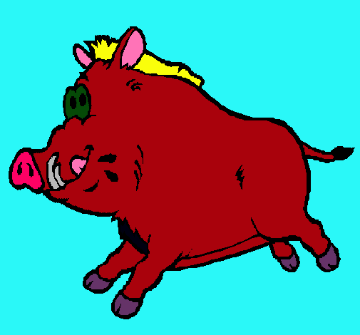 Dibuix Porc senglar pintat per jabali del Marcel