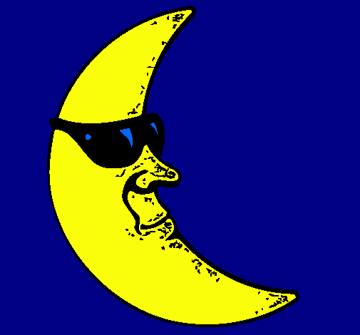Lluna amb ulleres de sol