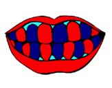 Dibuix Boca i dents pintat per renata