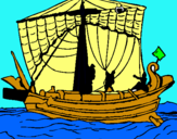 Dibuix Vaixell romà  pintat per pirates del carib