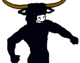 Dibuix Cap de búfal pintat per BRUNA