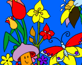 Dibuix Fauna i flora pintat per roger