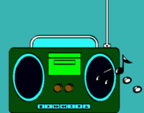 Dibuix Radio cassette 2 pintat per yasir