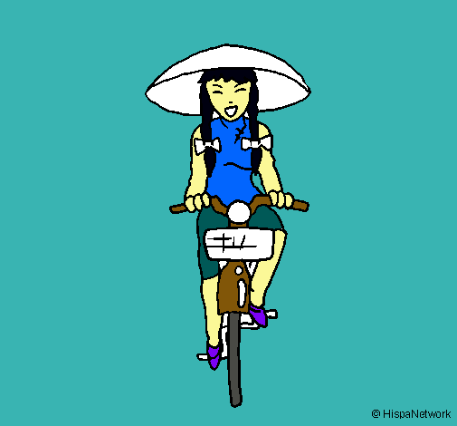 Xina amb bicicleta