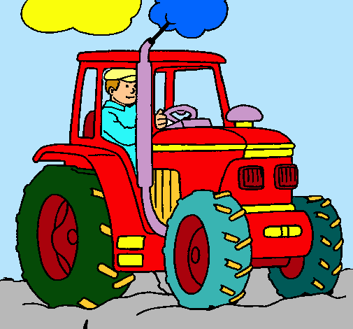 Tractor en funcionament 