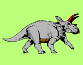 Dibuix Triceratops pintat per OLEGUER SANS ESQUÉ