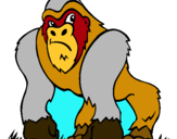 Dibuix Goril·la pintat per AICHA