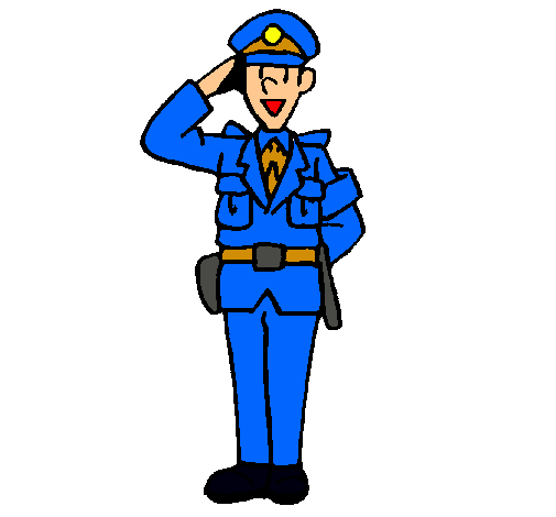 Policia saludant