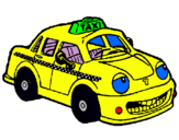 Dibuix Herbie taxista pintat per marc  abuli roura