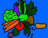 Dibuix verdures pintat per andrea