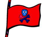 Dibuix Bandera pirata pintat per adrià pirata