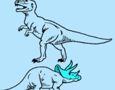 Dibuix Triceratops i tiranosaurios rex  pintat per bhy /