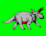 Dibuix Triceratops pintat per Angel D.