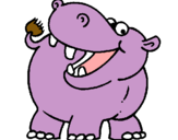 Dibuix Hipopòtam pintat per hipopotammarta