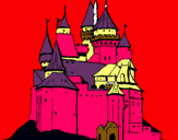Dibuix Castell medieval pintat per ares