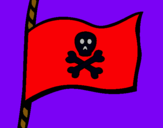 Dibuix Bandera pirata pintat per joan   silvestre.