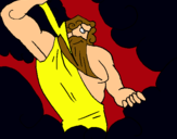 Dibuix Déu Zeus pintat per iker-alonso-sanchez