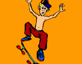 Dibuix Skateboard pintat per meritxell mitjavila 
