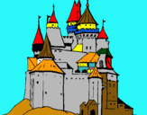 Dibuix Castell medieval pintat per NÚRIA