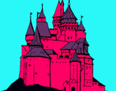 Dibuix Castell medieval pintat per marta