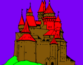 Dibuix Castell medieval pintat per joan  leon.